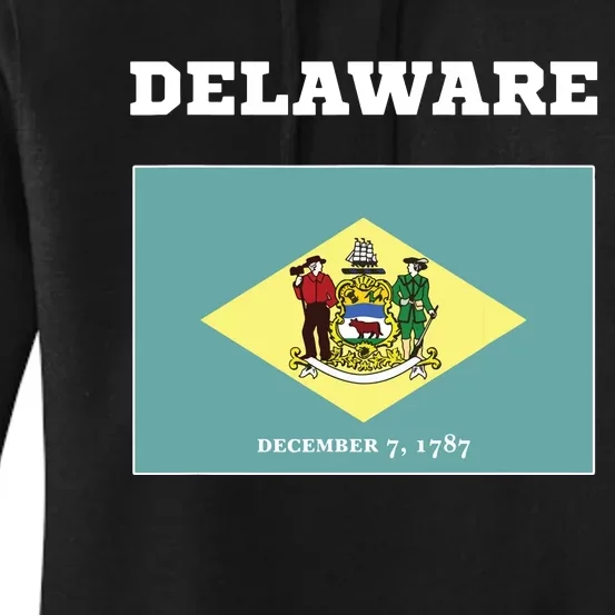 Delaware American Usa Top Travel Flag Gift Women's Pullover Hoodie