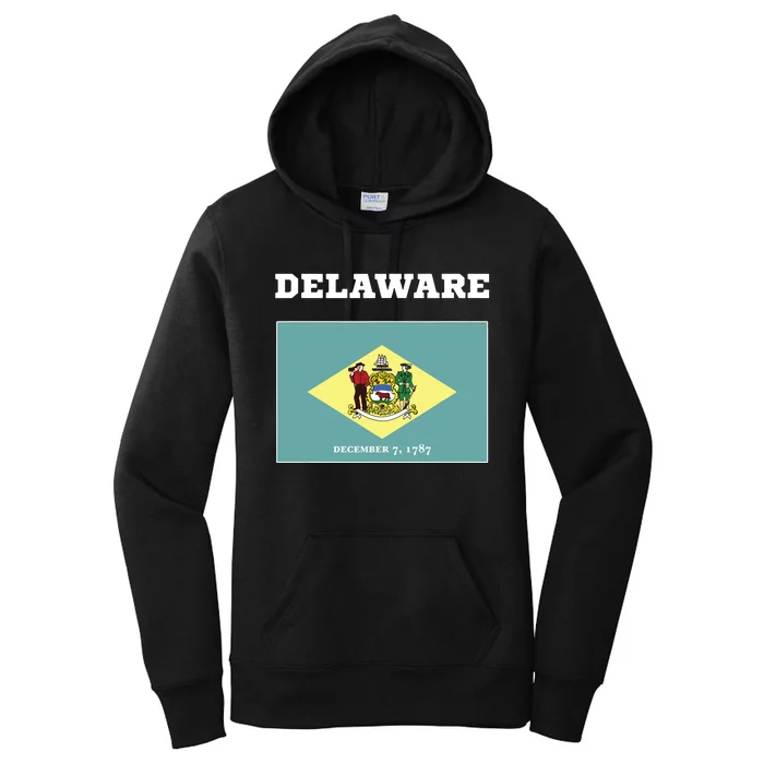 Delaware American Usa Top Travel Flag Gift Women's Pullover Hoodie