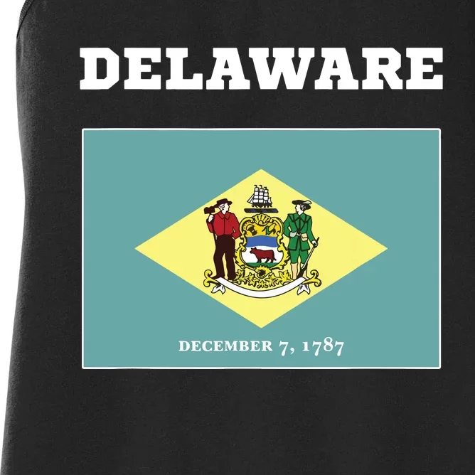 Delaware American Usa Top Travel Flag Gift Women's Racerback Tank