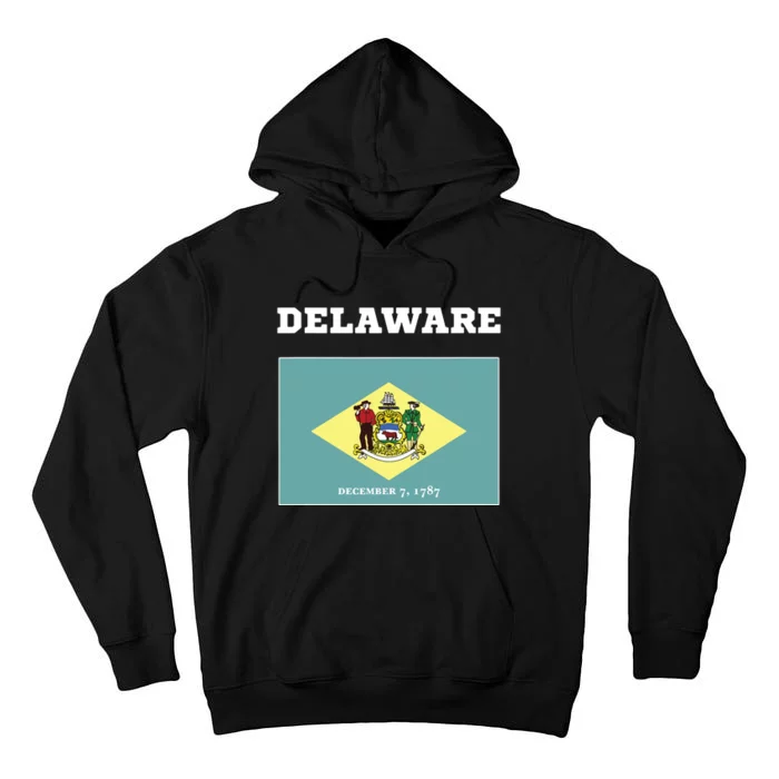 Delaware American Usa Top Travel Flag Gift Tall Hoodie