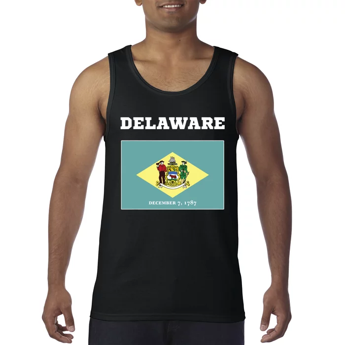 Delaware American Usa Top Travel Flag Gift Tank Top