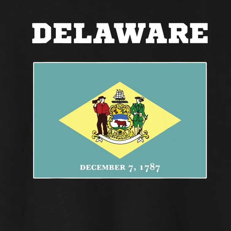 Delaware American Usa Top Travel Flag Gift Women's Crop Top Tee