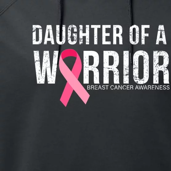 Daughter Of A Warrior Breast Cancer Awareness Performance Fleece Hoodie