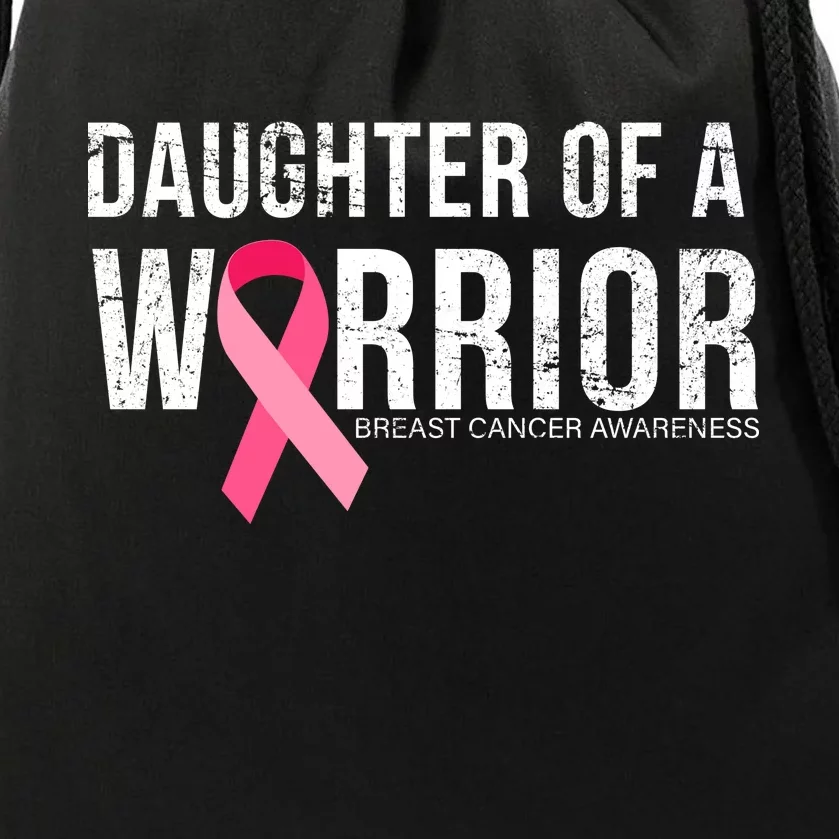 Daughter Of A Warrior Breast Cancer Awareness Drawstring Bag