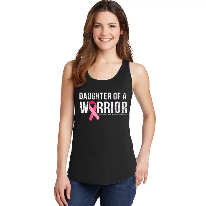 Daughter Of A Warrior Breast Cancer Awareness Ladies Essential Tank