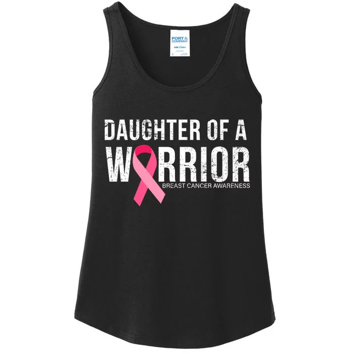 Daughter Of A Warrior Breast Cancer Awareness Ladies Essential Tank