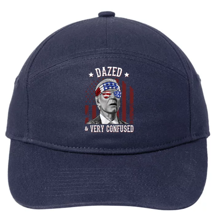 Dazed And Very Confused Biden Funny 4th Of July 7-Panel Snapback Hat