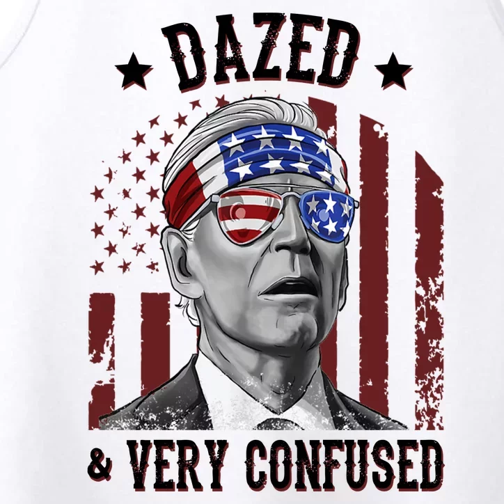 Dazed And Very Confused Biden Funny 4th Of July Performance Tank