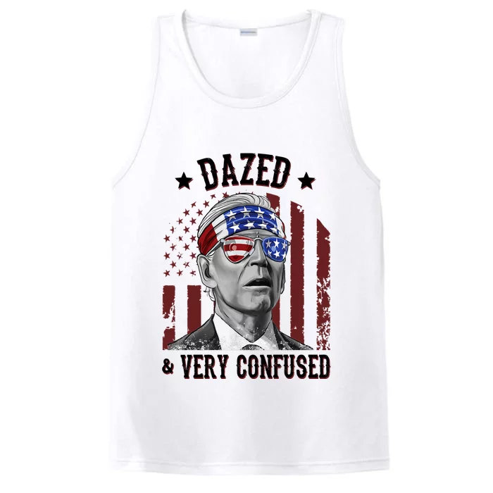 Dazed And Very Confused Biden Funny 4th Of July Performance Tank