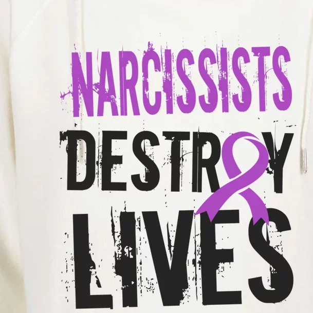 Domestic Abuse Violence Awareness Narcissism Narcissistic Gift Womens Funnel Neck Pullover Hood