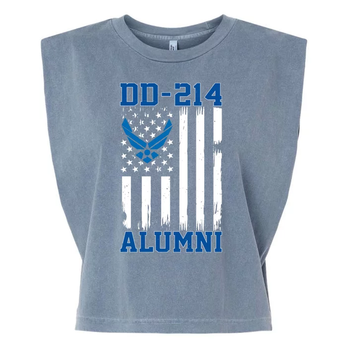 DD214 Alumni Veteran Vintage American Flag Garment-Dyed Women's Muscle Tee