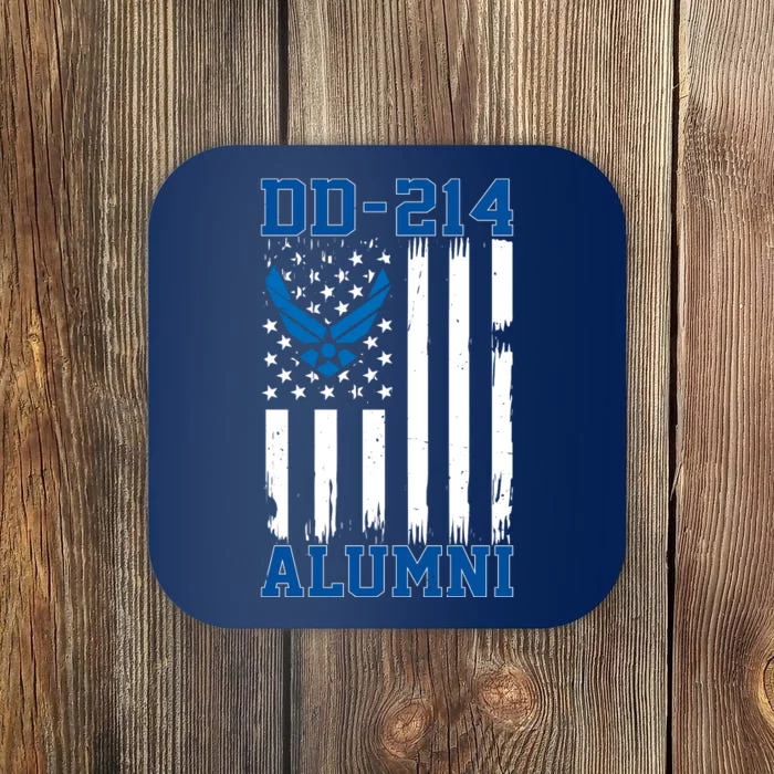 DD214 Alumni Veteran Vintage American Flag Coaster