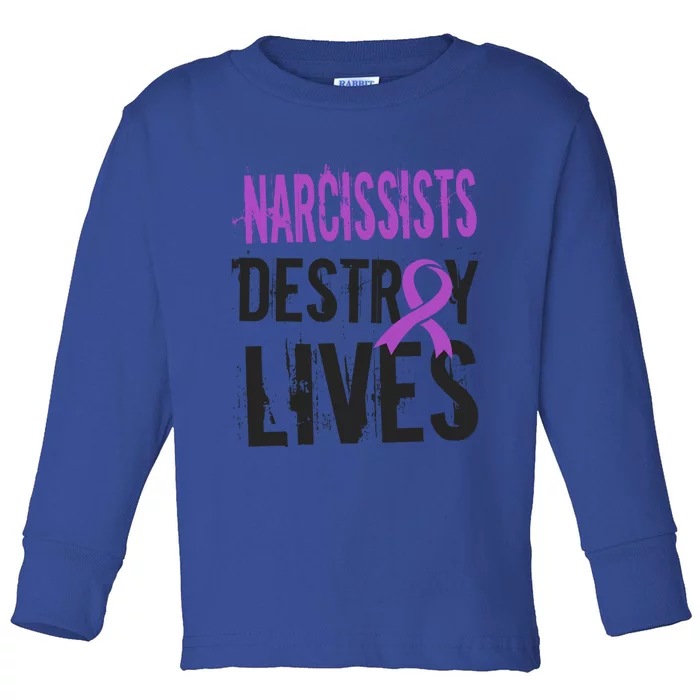 Domestic Abuse Violence Awareness Narcissism Narcissistic Gift Toddler Long Sleeve Shirt