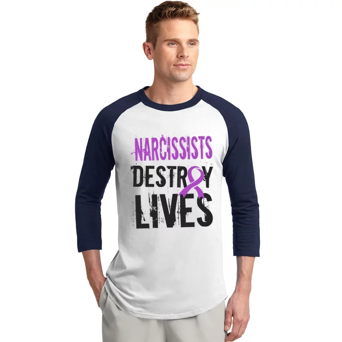 Domestic Abuse Violence Awareness Narcissism Narcissistic Gift Baseball Sleeve Shirt