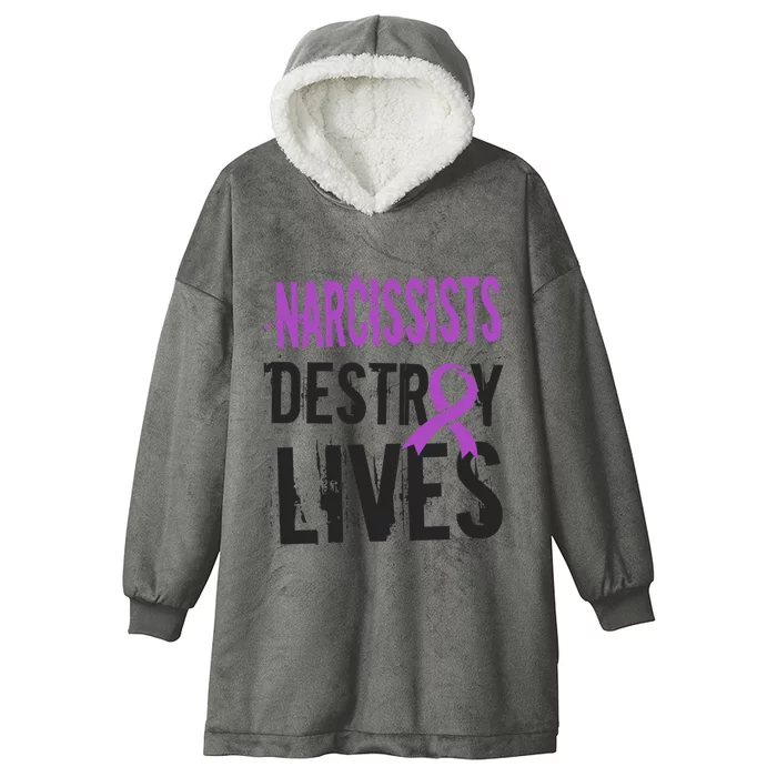 Domestic Abuse Violence Awareness Narcissism Narcissistic Gift Hooded Wearable Blanket