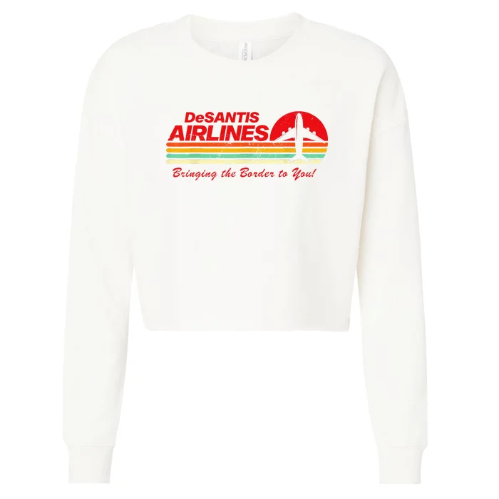 Desantis Airlines Vintage Cropped Pullover Crew