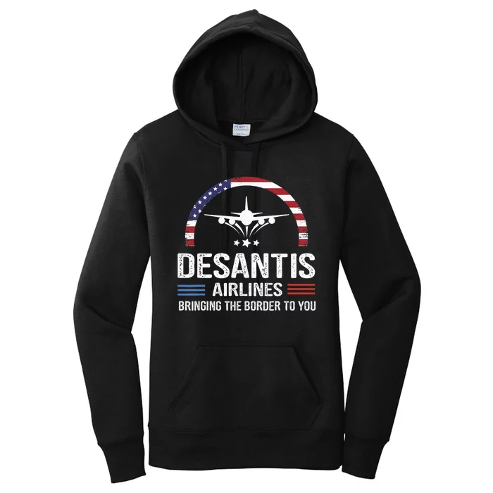 Desantis Airlines Vintage Bringing The Border To You Women's Pullover Hoodie