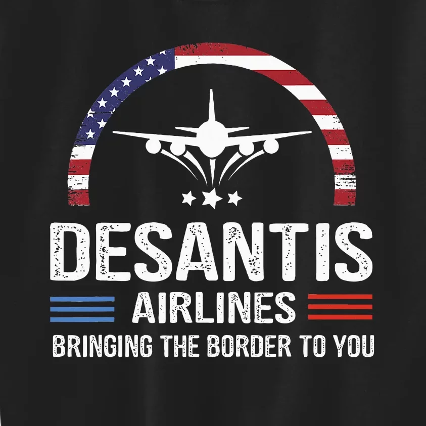 Desantis Airlines Vintage Bringing The Border To You Kids Sweatshirt