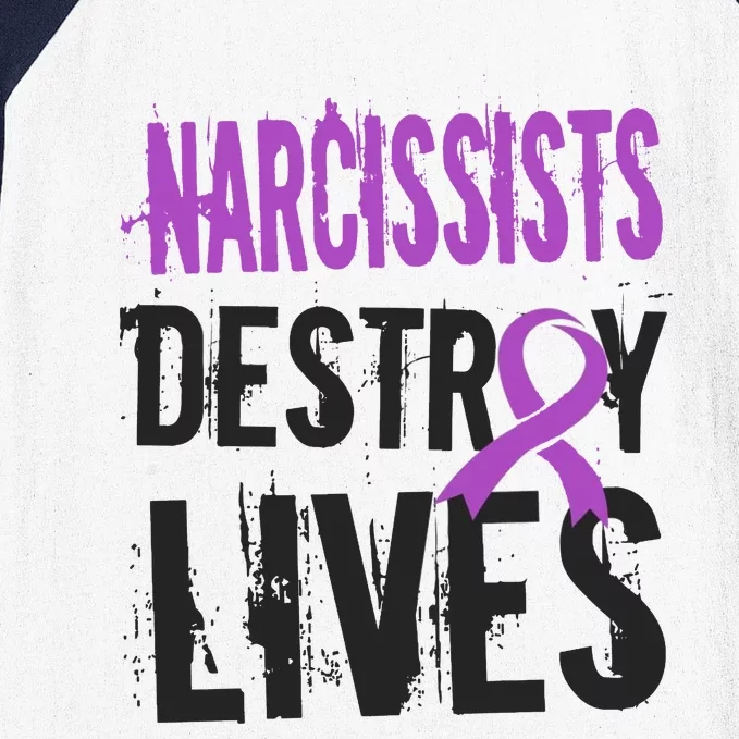 Domestic Abuse Violence Awareness Narcissism Narcissistic Baseball Sleeve Shirt