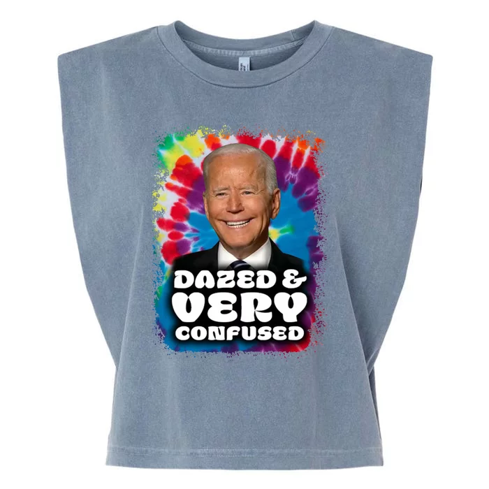 Dazed And Very Confused Joe Biden Hippie Garment-Dyed Women's Muscle Tee