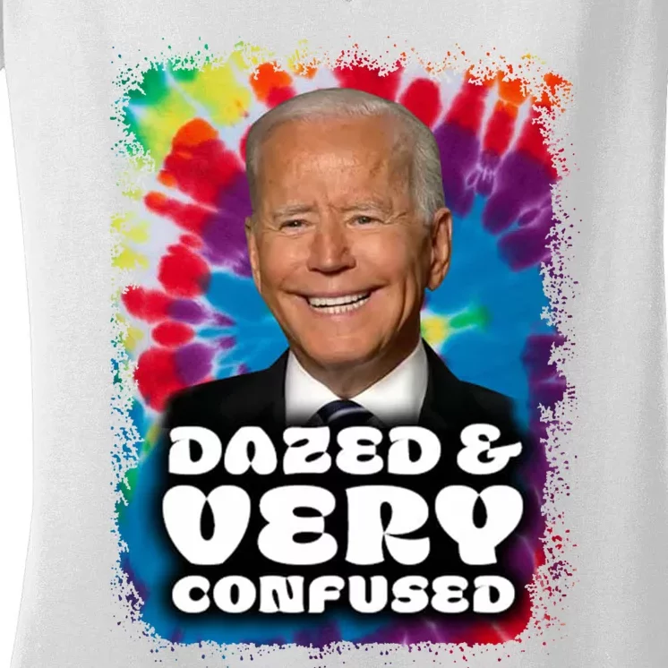 Dazed And Very Confused Joe Biden Hippie Women's V-Neck T-Shirt