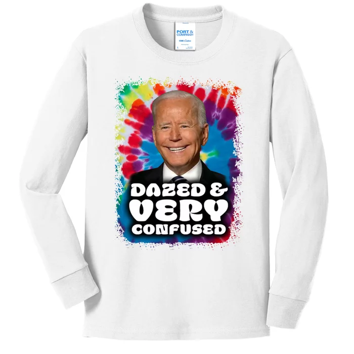 Dazed And Very Confused Joe Biden Hippie Kids Long Sleeve Shirt