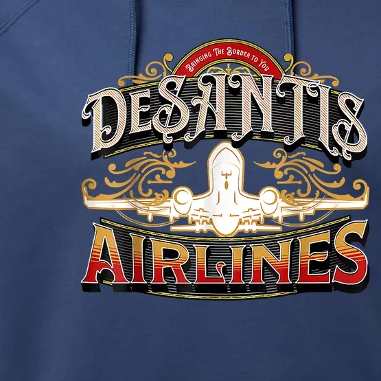 Desantis Airlines Vintage Bringing The Border To You Performance Fleece Hoodie