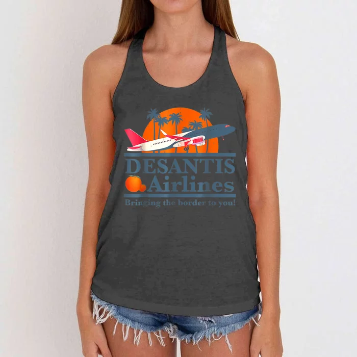 DeSantis Airlines Vintage Women's Knotted Racerback Tank