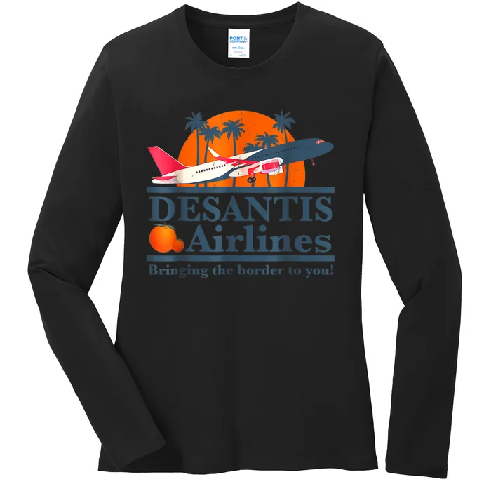 DeSantis Airlines Vintage Ladies Long Sleeve Shirt