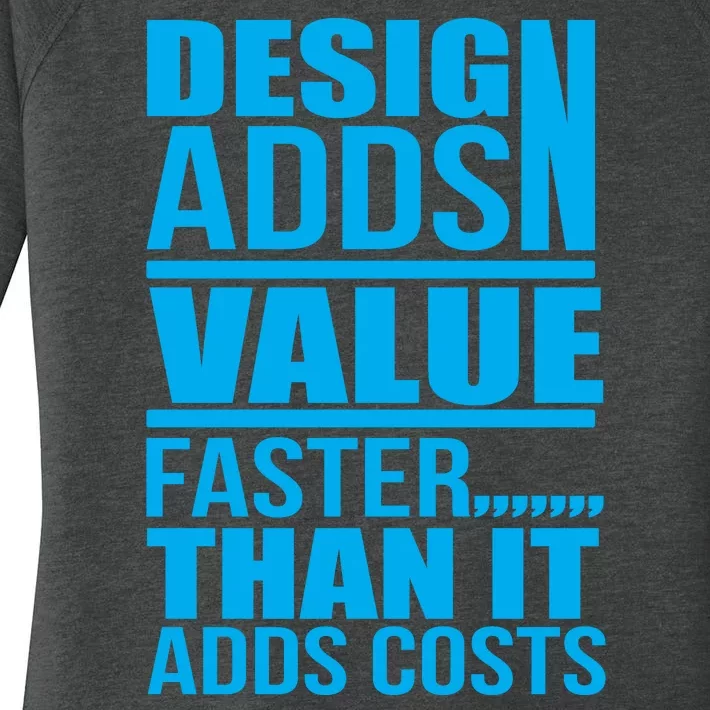 Design Adds Value Faster Than It Adds Costs Women's Perfect Tri Tunic Long Sleeve Shirt