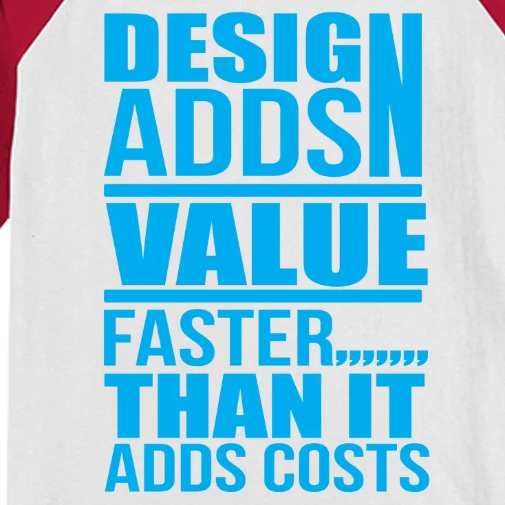 Design Adds Value Faster Than It Adds Costs Kids Colorblock Raglan Jersey