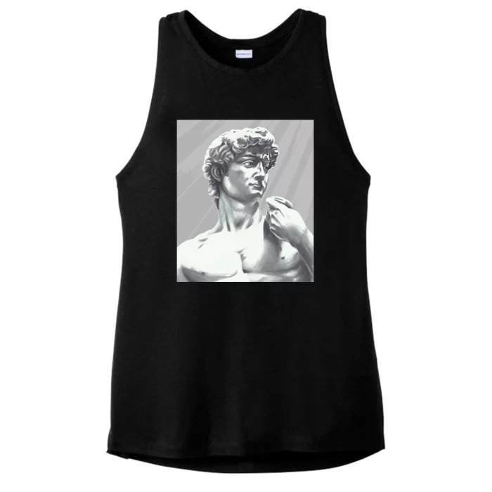 David Statue Ladies Tri-Blend Wicking Tank