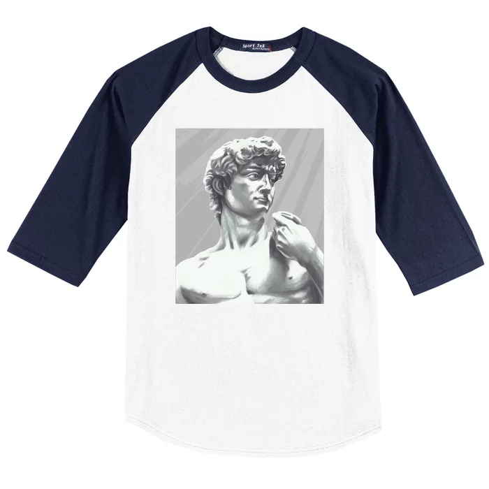 David Statue Baseball Sleeve Shirt