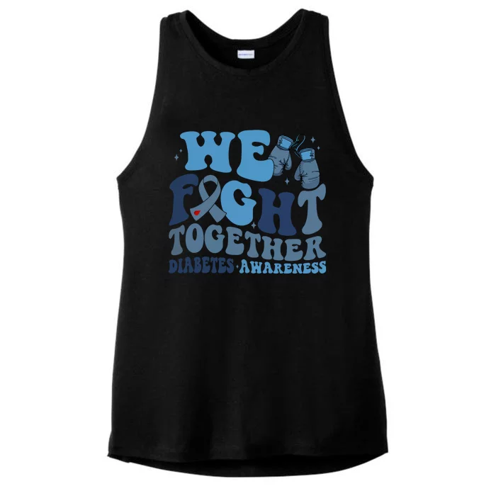 Diabetes Awareness We Fight Together Ladies Tri-Blend Wicking Tank