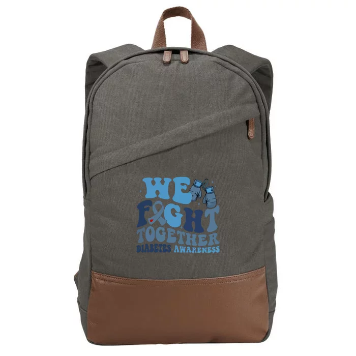 Diabetes Awareness We Fight Together Cotton Canvas Backpack