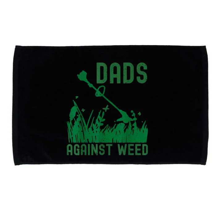 Dads Against Weed Lawn Mowing Funny Fathers Day Microfiber Hand Towel