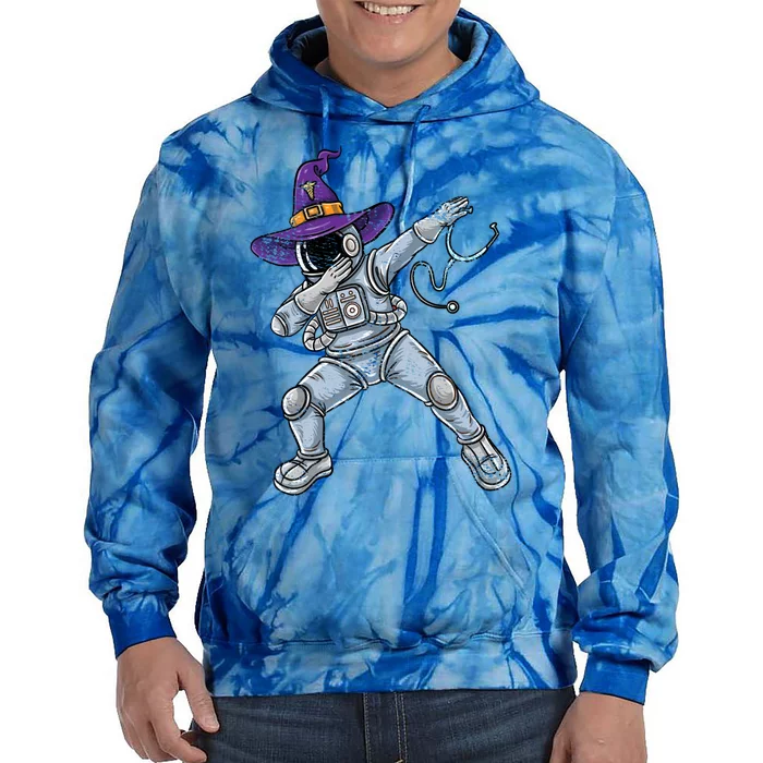 Dabbing Astronaut Witch Nurse Vintage Gift Tie Dye Hoodie