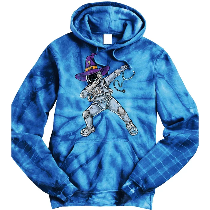 Dabbing Astronaut Witch Nurse Vintage Gift Tie Dye Hoodie