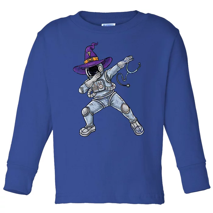 Dabbing Astronaut Witch Nurse Vintage Gift Toddler Long Sleeve Shirt