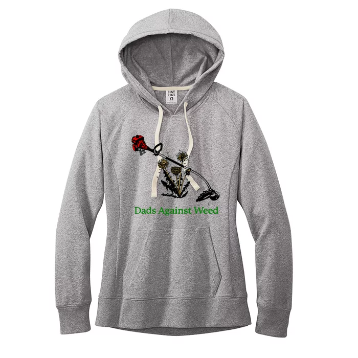 Dads Against Weed Funny Gardening Lawn Mowing Fathers Women's Fleece Hoodie