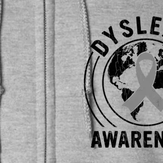 Dyslexia Awareness World Month Funny Dyslexic Graphic Meaningful Gift Full Zip Hoodie