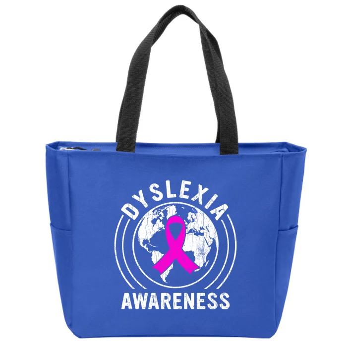 Dyslexia Awareness World Month Funny Dyslexic Graphic Gift Zip Tote Bag