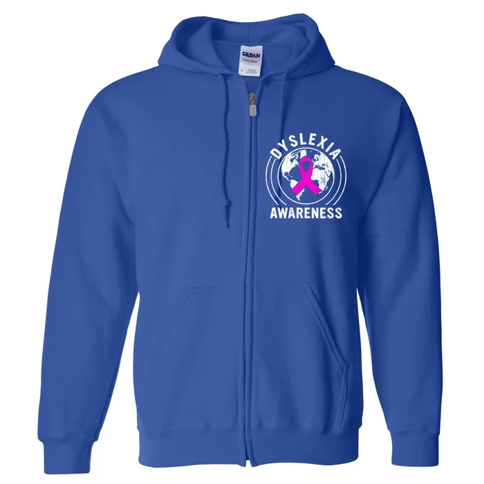 Dyslexia Awareness World Month Funny Dyslexic Graphic Gift Full Zip Hoodie