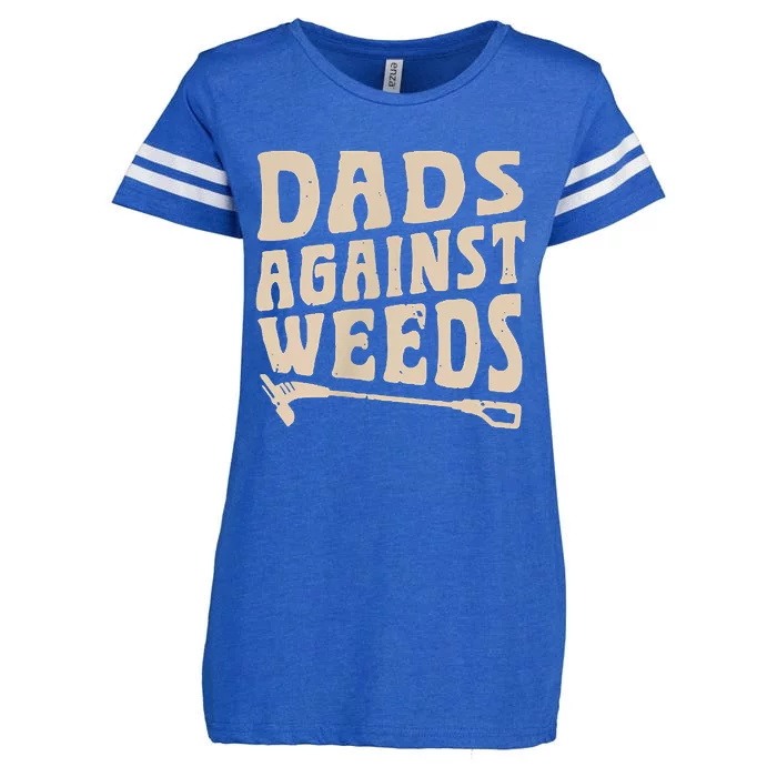 Dads Against Weeds Weed Cutter Weed Whacker Dad Enza Ladies Jersey Football T-Shirt