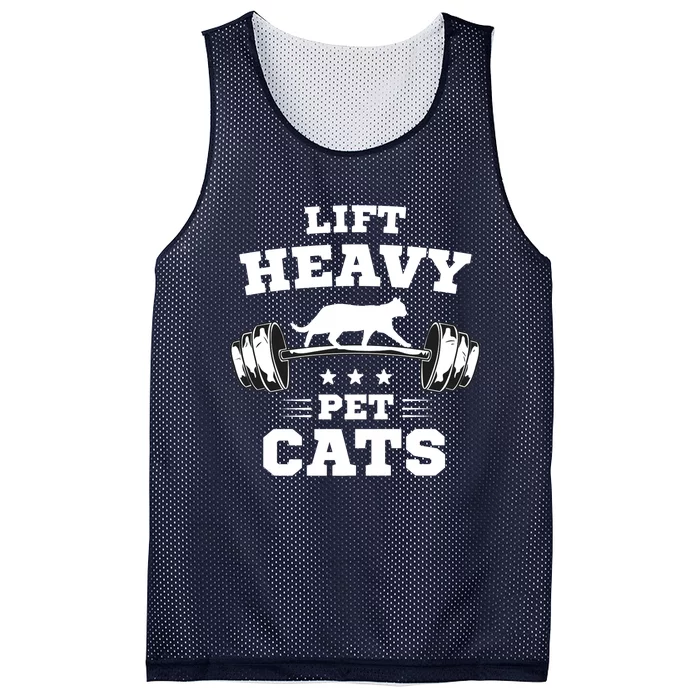 Deadlifts And Weights Or Gym For Lift Heavy. Pet Cats. Premium Mesh Reversible Basketball Jersey Tank