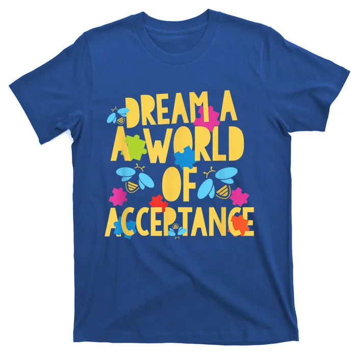 Dream A World of Acceptance Firefly Light Autism Awareness T-Shirt