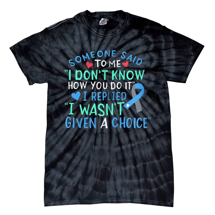 Diabetes Awareness Warrior Type 1 Type 2 T1 T2 Blue Ribbon Tie-Dye T-Shirt