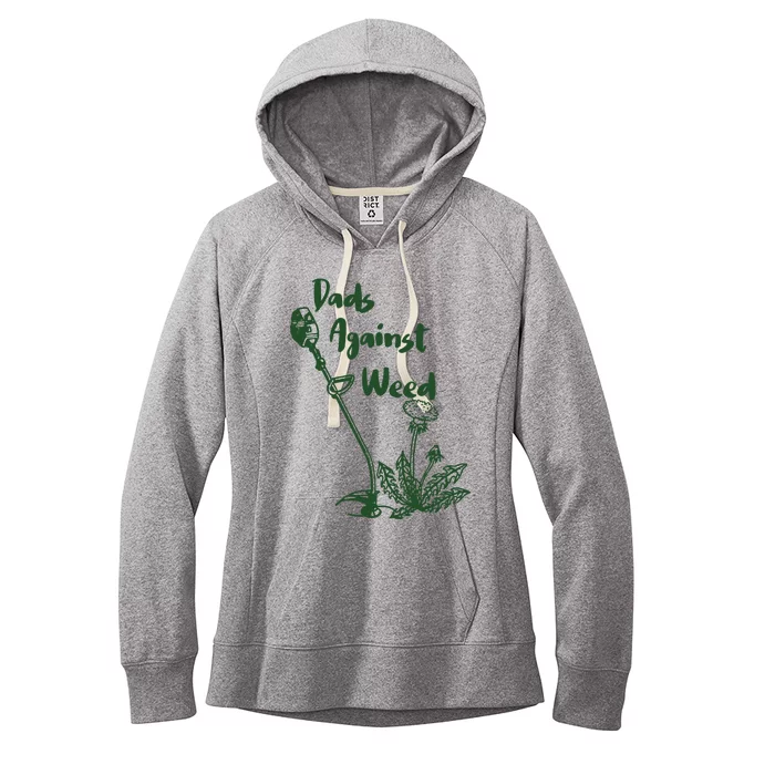 Dads Against Weed Funny Gardening Lawn Mowing Fathers Women's Fleece Hoodie