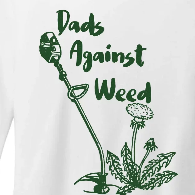 Dads Against Weed Funny Gardening Lawn Mowing Fathers Womens CVC Long Sleeve Shirt