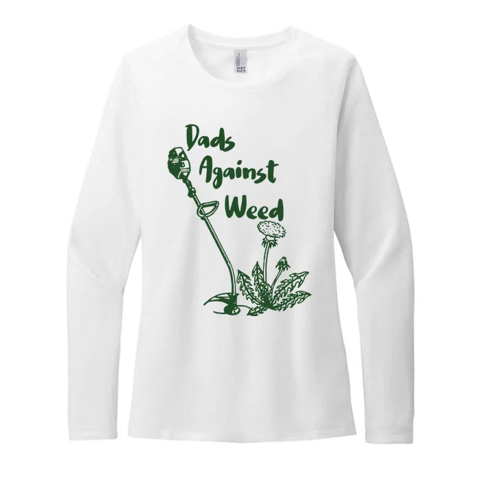 Dads Against Weed Funny Gardening Lawn Mowing Fathers Womens CVC Long Sleeve Shirt